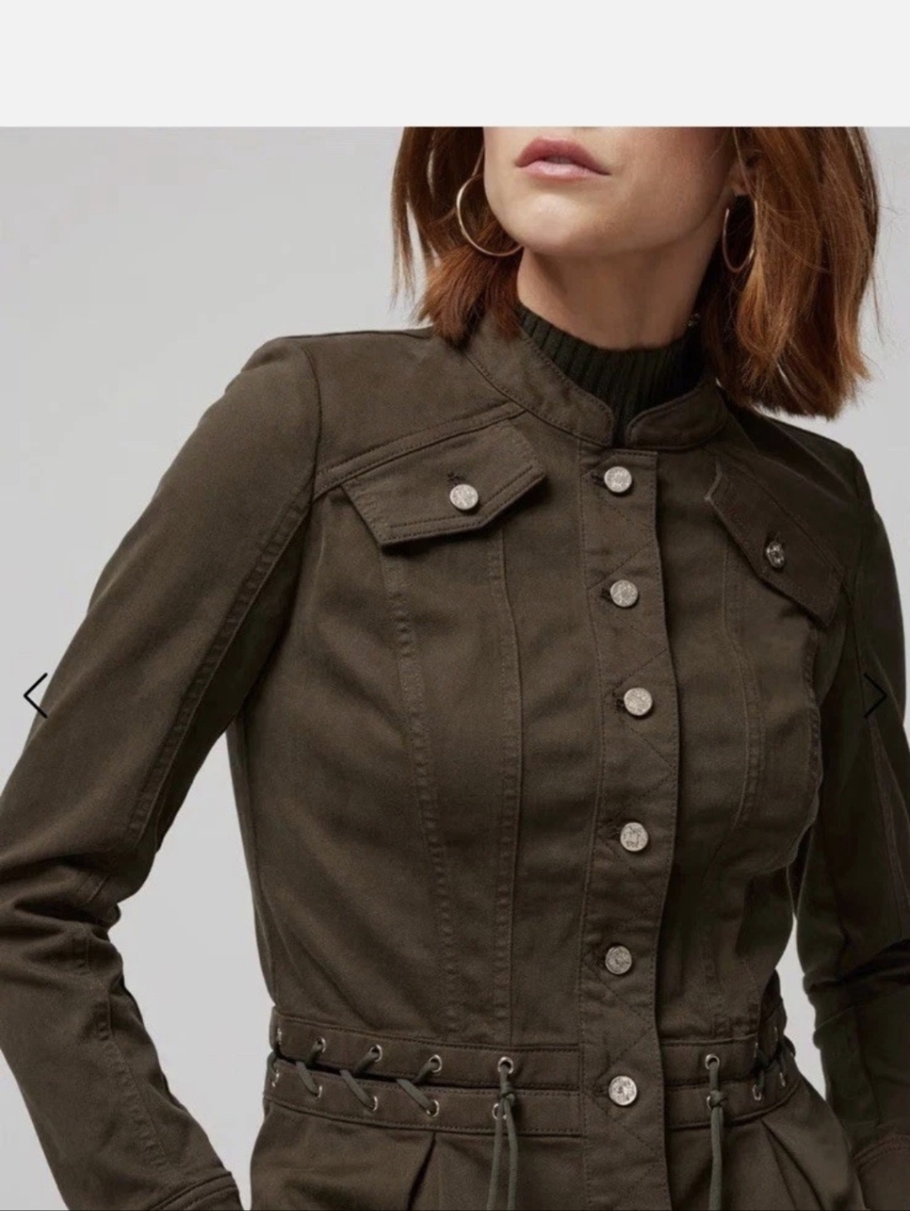 Olive Military-Style Women's Jacket